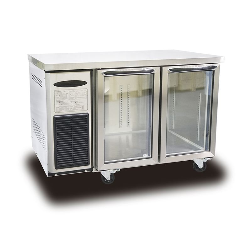 What security features are available to protect the contents of an undercounter beverage refrigerator cooler?