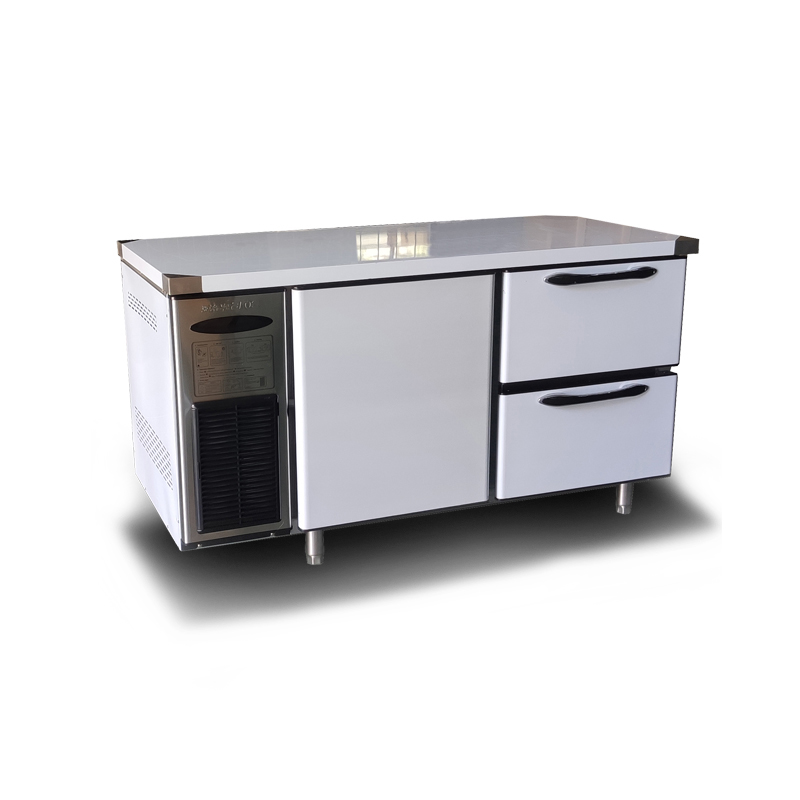 stainless steel counter refrigerator with drawer